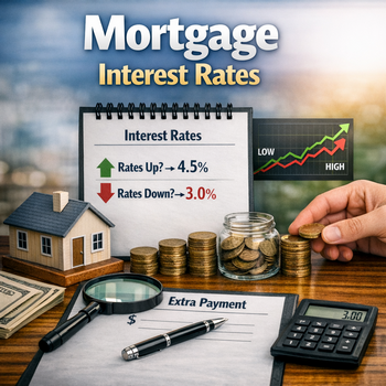 Infographic detailing mortgage interest rates, emphasizing key statistics and their impact on home financing decisions.  